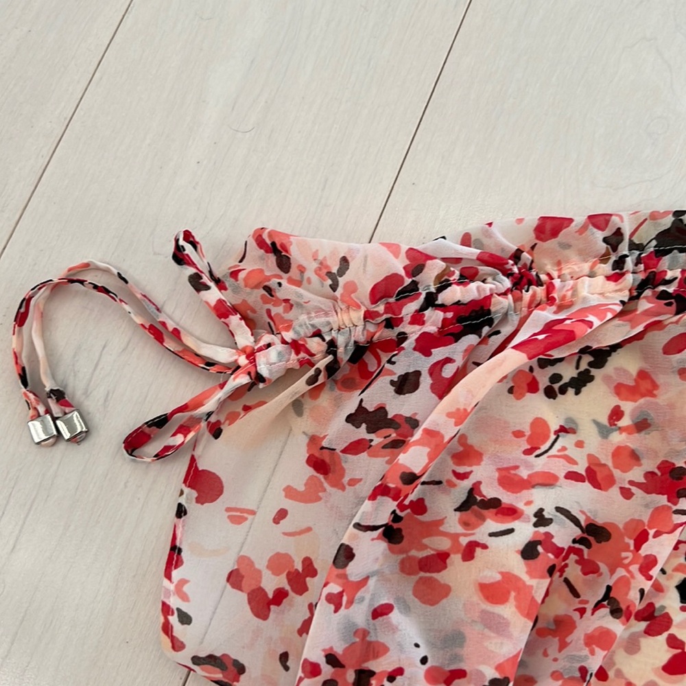 Whbm Multi Color Top With Cinched Band At Hips - image 2